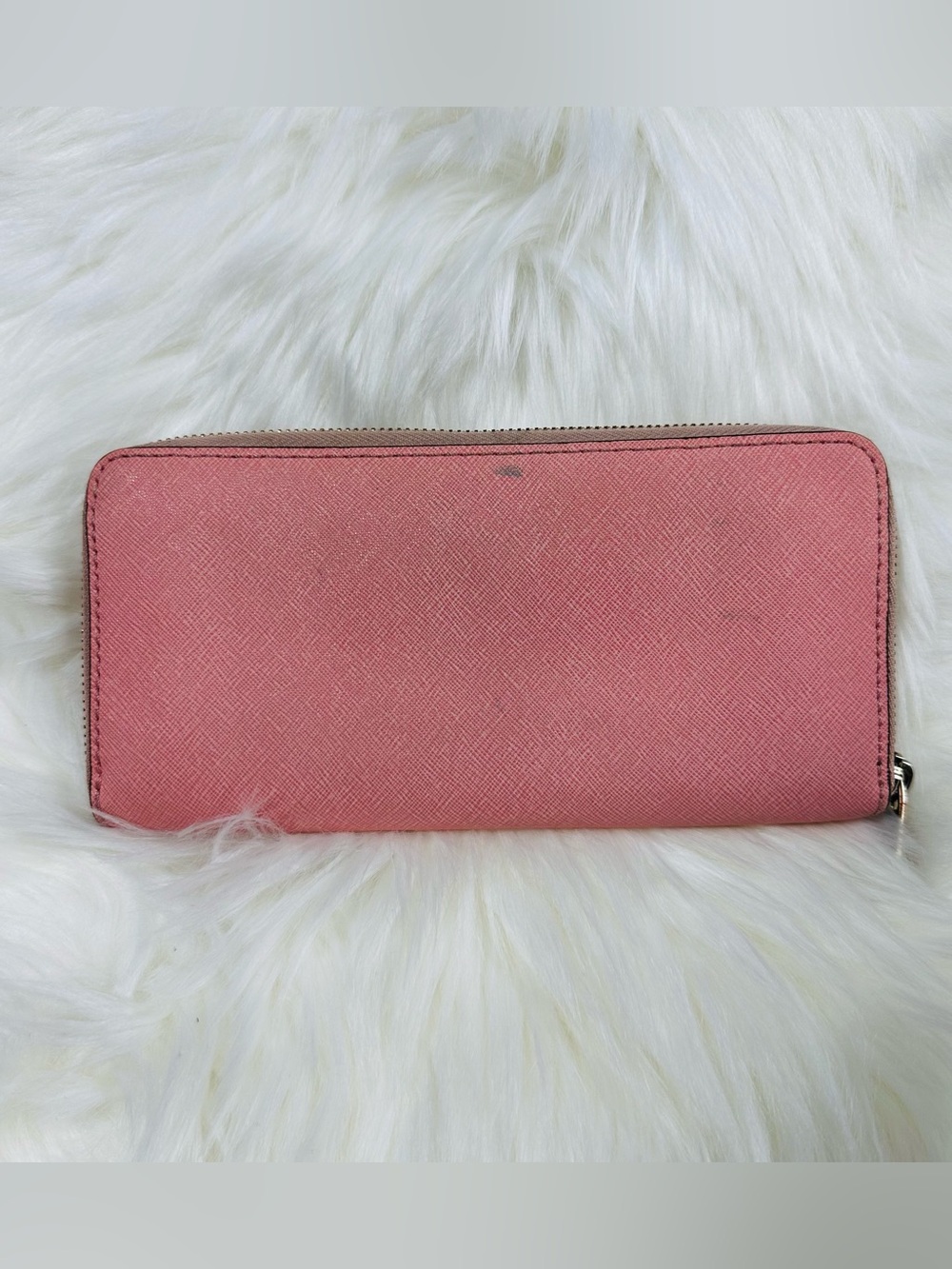 Michael Kors Pink Saffiano Zip Wallet with Gold Hardware - Picture 2 of 6